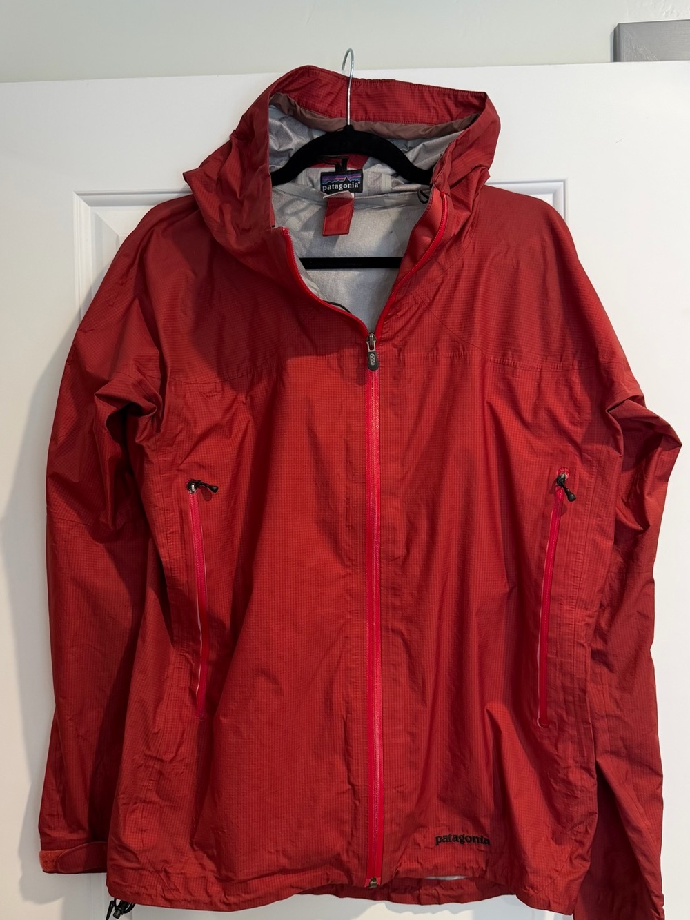 Patagonia Red Hooded Rain Jacket